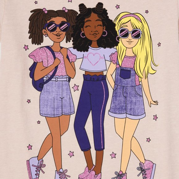 The Children’s Place Girls Empower Graphic Tee- Short Sleeve- Cookiedough M(7/8) - Picture 3 of 4